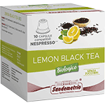 Sandemetrio Lemon Black Tea (Miscela di foglie e frutta biologica - astuccio da 10 capsule compatibili Nespresso)